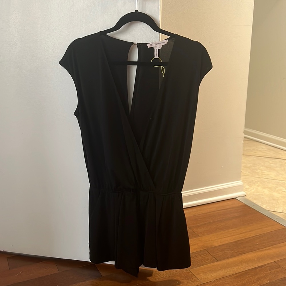 BCBGeneration black romper XS.